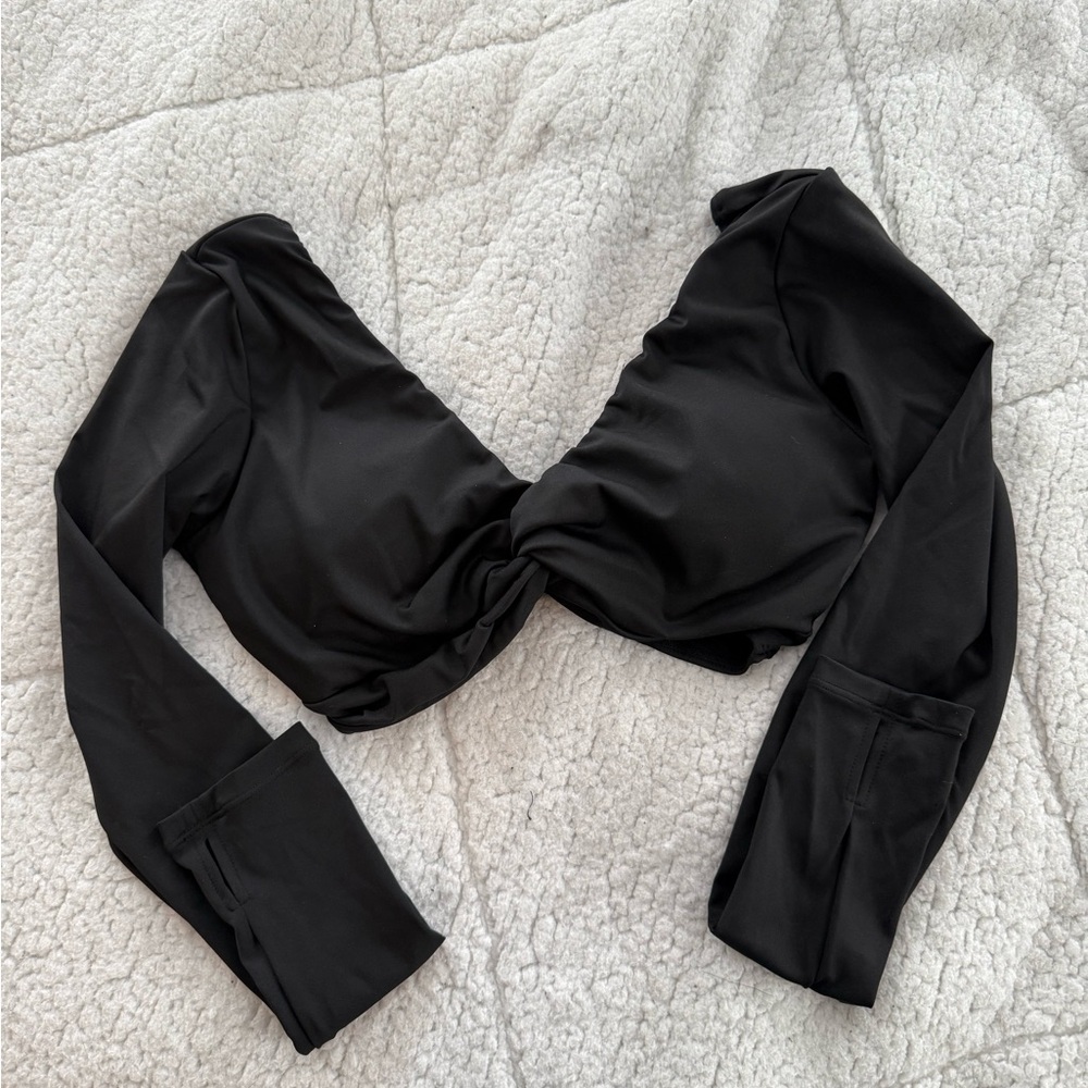 Elegant Black Women's Crop Top